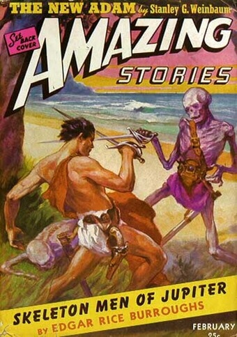 Illustration for article titled In Burroughs' final Barsoom series, we see urban Mars, synthetic flesh, and Nazis of Jupiter